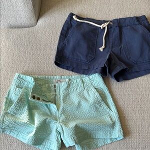 Navy and Mint Women's Shorts Set